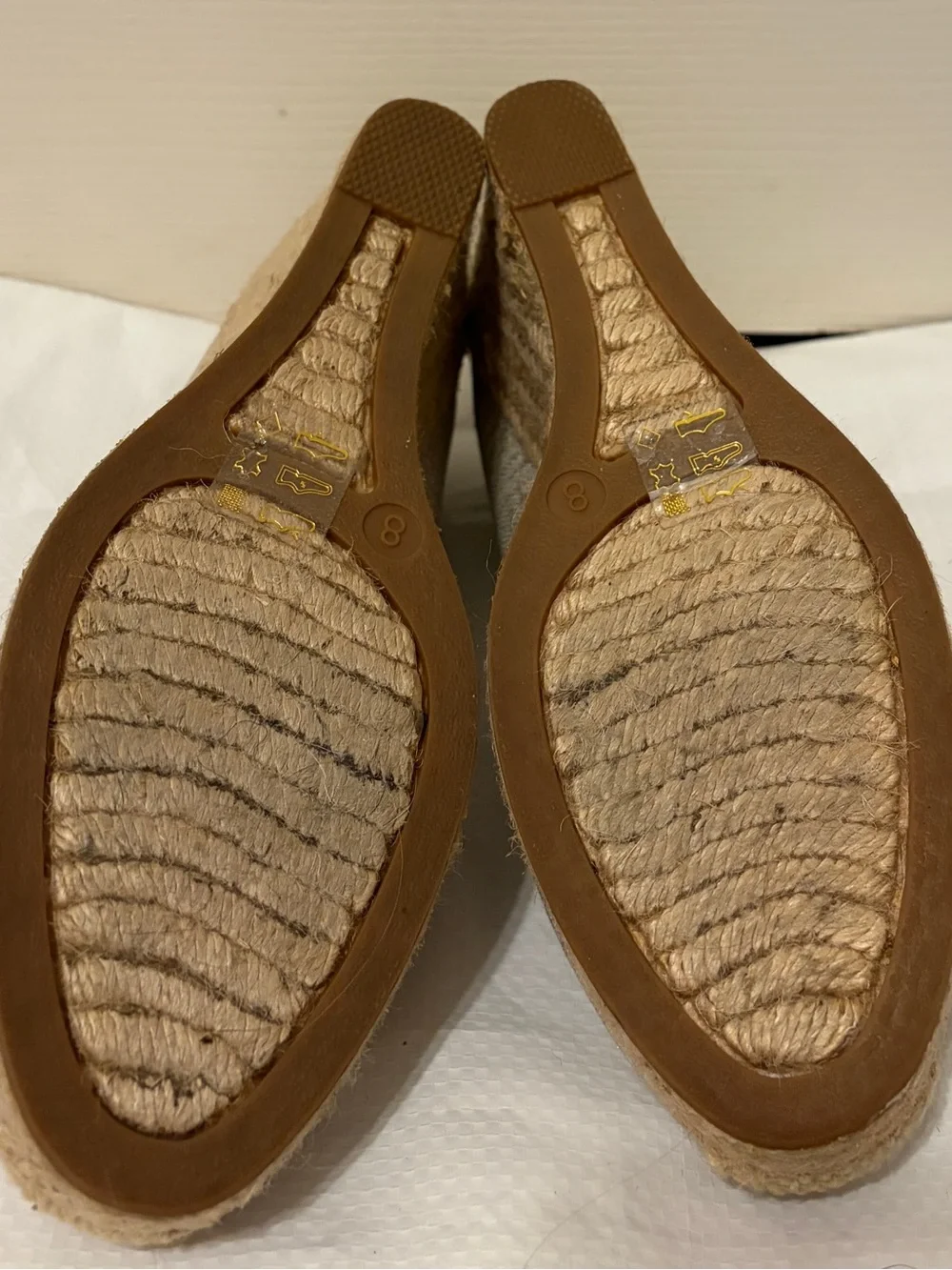 J. Crew Metallic Natural Espadrille Wedge Pumps